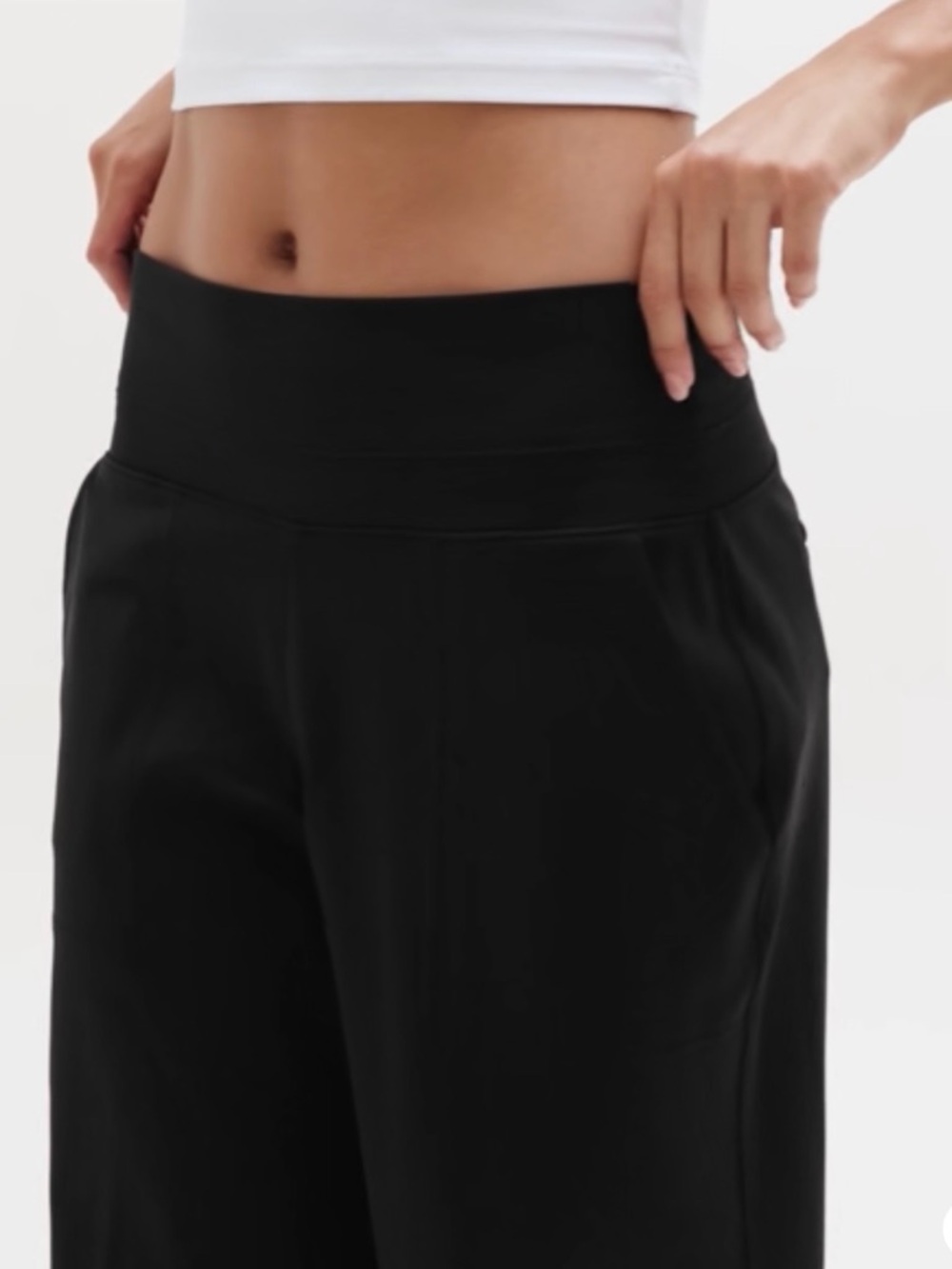 Athleta Black High-Waist Wide-Leg Pants - Picture 5 of 13